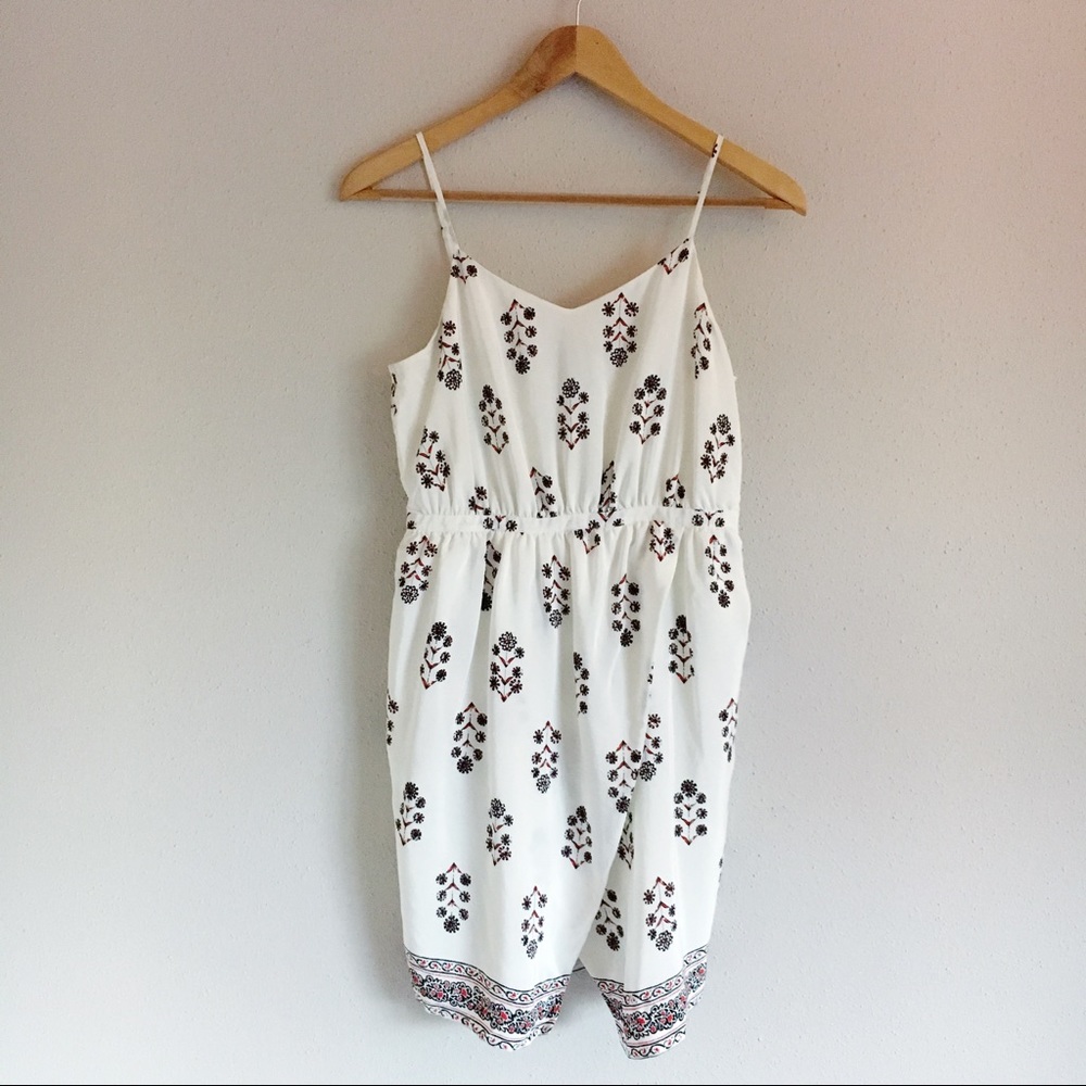 Madewell Ivory Silk Sandstar Vine Floral Dress - Picture 3 of 8